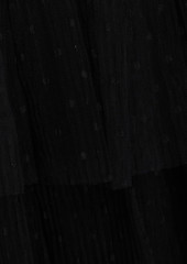 ZAC POSEN - Cold-shoulder tiered point d'esprit mini dress - Black - US 2