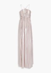 ZAC POSEN - Pintucked lamé gown - Metallic - US 8