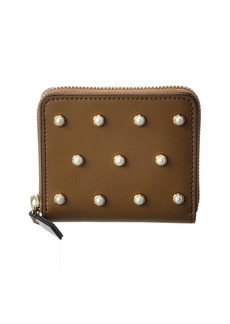 Zac Posen Eartha Pearl Zipped Small Leather Wallet