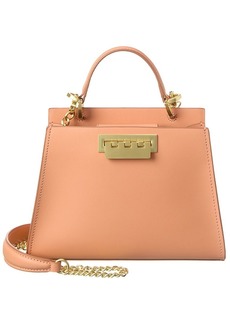 Zac Posen Earthette Small Double Compartment Leather Bag