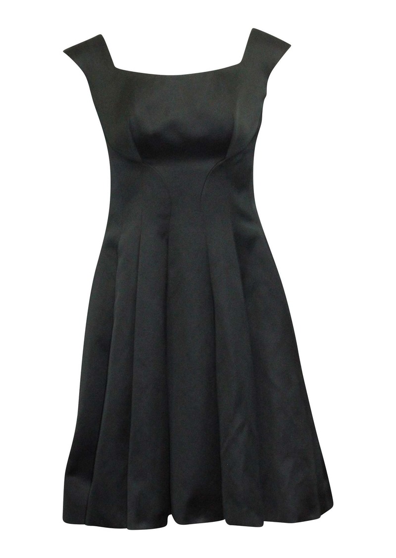 Zac Posen Fit and Flare Dress in Navy Blue Polyamide