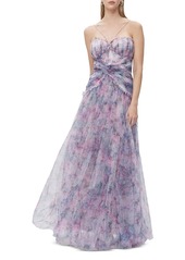 Zac Posen Halter Strap Tulle Gown