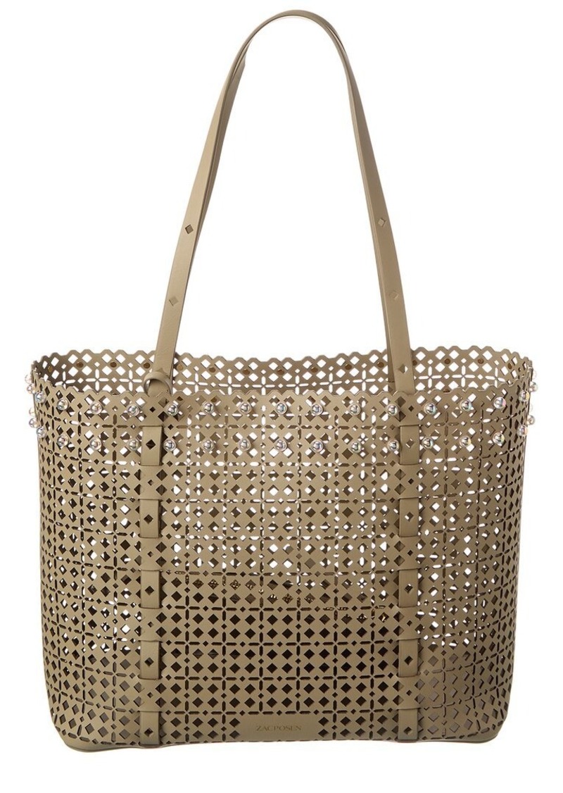 Zac Posen Lacey Large Leather Tote