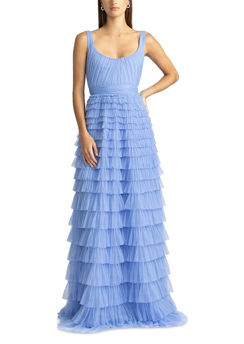 Zac Posen Layered Ruffle Tulle Gown