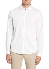 Men's Zachary Prell Glacier Regular Fit Button-Down Cotton Blend Knit Shirt