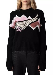 Zadig & Voltaire Bleez Cashmere & Wool-Blend Intarsia Sweater