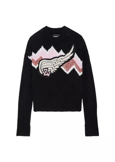 Zadig & Voltaire Bleez Cashmere & Wool-Blend Intarsia Sweater