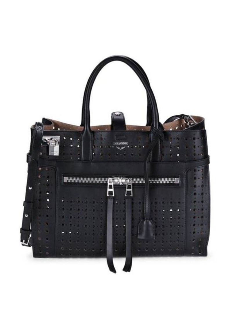 Zadig & Voltaire Candide Laser Cut Leather Tote