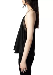 Zadig & Voltaire Christy Crystal & Silk Camisole