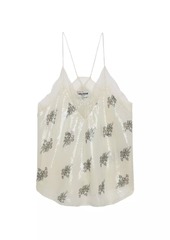 Zadig & Voltaire Christy Floral Sequined Camisole