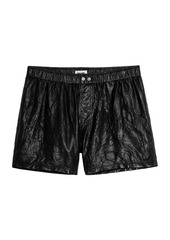 Zadig & Voltaire Crinkled Leather Pax Shorts