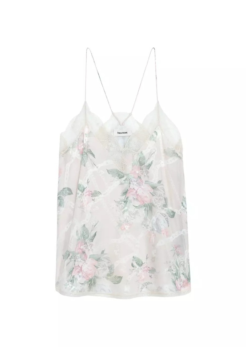 Zadig & Voltaire Cristy Floral Chain Camisole