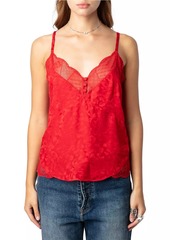 Zadig & Voltaire Cyoko Leopard Jacquard Silk Camisole