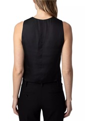 Zadig & Voltaire Emaux Satin Vest