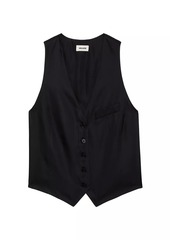 Zadig & Voltaire Emaux Satin Vest