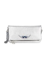 Zadig & Voltaire Embellished Leather Convertible Clutch