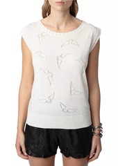 Zadig & Voltaire Emmyl Pointelle Wings Tank Top