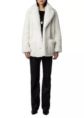 Zadig & Voltaire Fleur Oversized Faux Fur Jacket