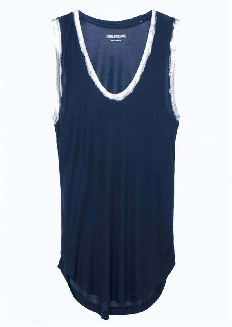 Zadig & Voltaire foils Tam Foil Tank Top In Marine