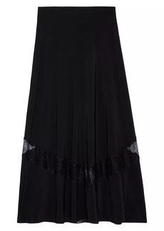 Zadig & Voltaire Jaylal Silk Lace Maxi Skirt