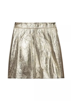 Zadig & Voltaire Jinette Metallic Leather Miniskirt