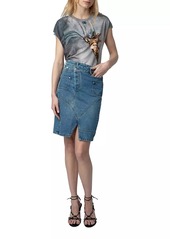 Zadig & Voltaire Jinko Denim Mini Skirt