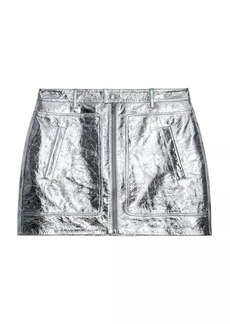 Zadig & Voltaire John Cuir Metal Miniskirt