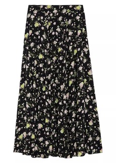 Zadig & Voltaire Joyo Soft Crinkle Roses Maxi Skirt