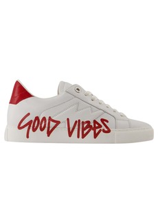 La Flash Good Vibes Sneakers - Zadig & Voltaire - Leather - White