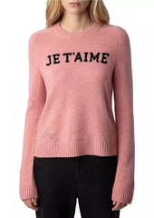 Zadig & Voltaire Lili Je T'aime Crewneck Cashmere Sweater