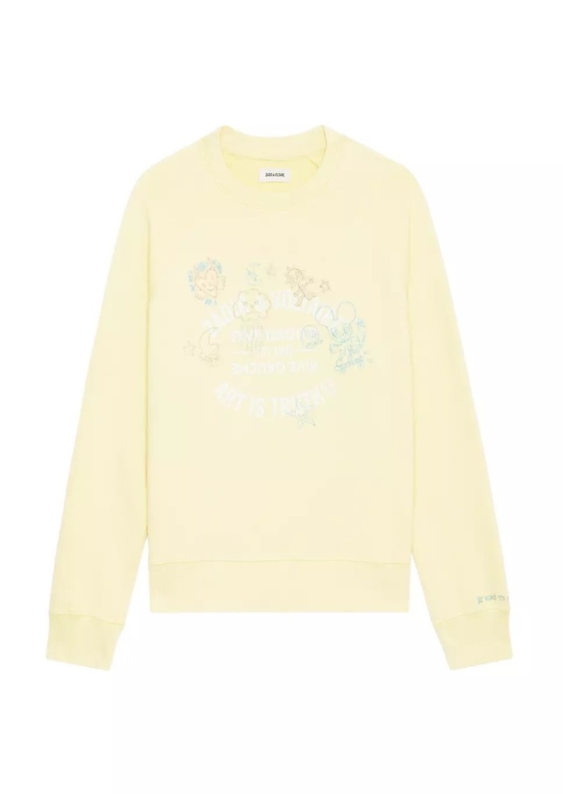 Zadig & Voltaire Logo Embroidered Crewneck Sweatshirt