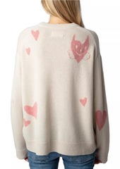 Zadig & Voltaire Markus Heart Crewneck Cashmere Sweater