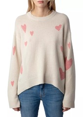 Zadig & Voltaire Markus Heart Crewneck Cashmere Sweater