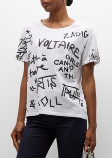 Zadig & Voltaire Marta Manifesto Tag T-Shirt 