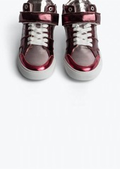 Zadig & Voltaire Mid Flash Vintage Sneaker In Dream
