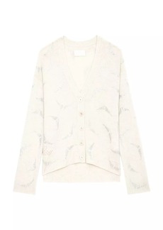 Zadig & Voltaire Mirka Crystal-Embellished Cashmere Cardigan