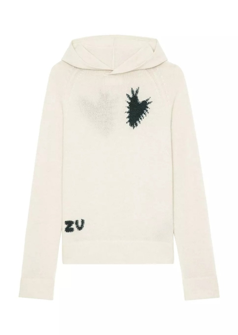 Zadig & Voltaire Moony Logo Cashmere Knit Hoodie