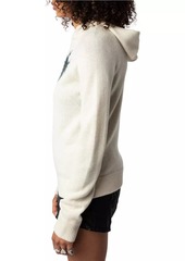 Zadig & Voltaire Moony Logo Cashmere Knit Hoodie