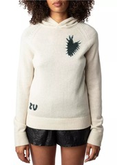 Zadig & Voltaire Moony Logo Cashmere Knit Hoodie