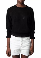 Zadig & Voltaire Moria Cotton Dentelle Knit Sweater