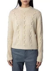 Zadig & Voltaire Morley Cable-Knit Merino Wool Sweater