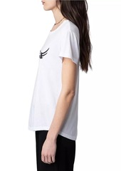 Zadig & Voltaire Peace Love Wings Graphic Cotton-Blend T-Shirt