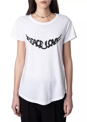 Zadig & Voltaire Peace Love Wings Graphic Cotton-Blend T-Shirt