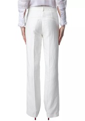 Zadig & Voltaire Pistol Linen-Blend Straight-Leg Pants