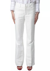 Zadig & Voltaire Pistol Linen-Blend Straight-Leg Pants