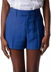 Zadig & Voltaire Please Linen-Blend Tailored Shorts