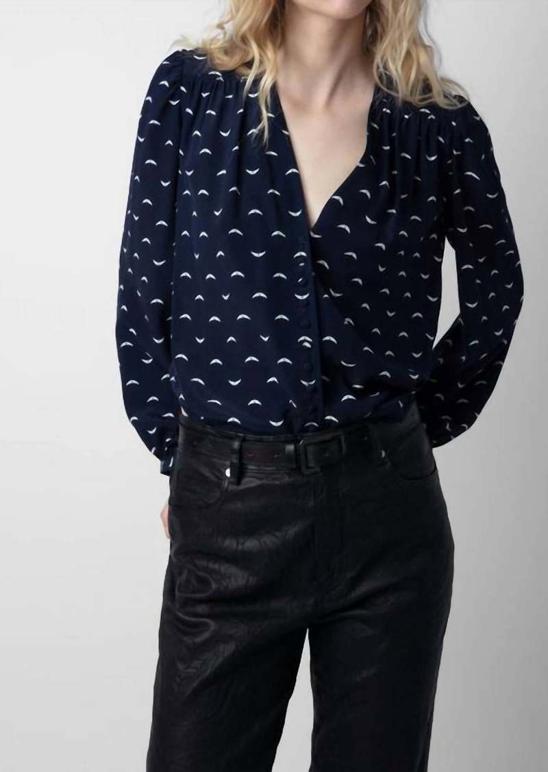 Zadig & Voltaire Polka Wings Blouse In Marine