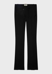 Zadig & Voltaire Poxy Low-Rise Straight-Leg Wool-Blend Trousers