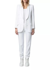 Zadig & Voltaire Prune Sequined Straight-Leg Suit Pants