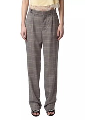 Zadig & Voltaire Pura Plaid Wool Wide-Leg Pants